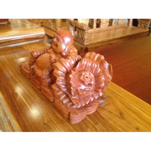 Tượng Di Lặc Bắp Cải gỗ hương